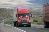 Semi truck in the mountains